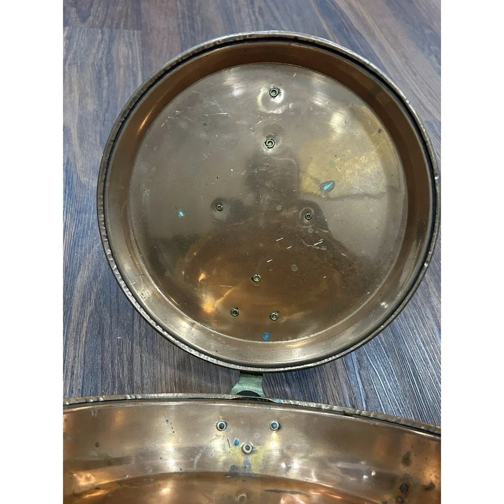 Vintage Antique Copper Bed Warmer Ornate Pan Goldfield Hotel